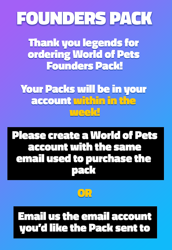 Founders Pack WORLD OF PETS